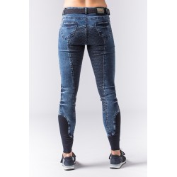 Culotte d'équitation glam denim full grip