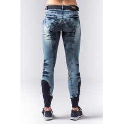 Culotte d'équitation glam denim full grip