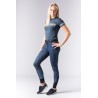 Culotte d'équitation glam denim full grip