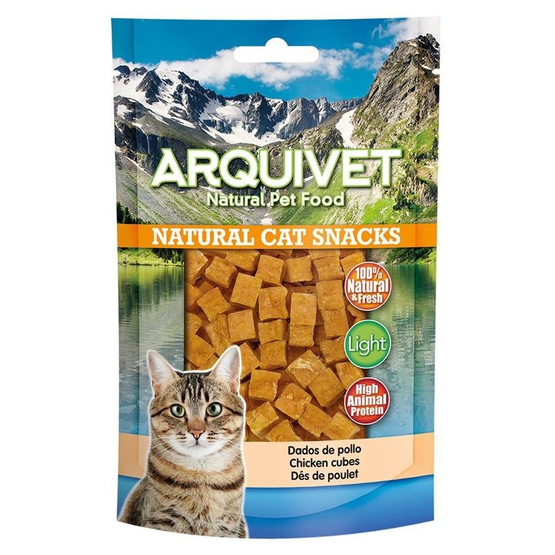 Dés de poulet pour chats