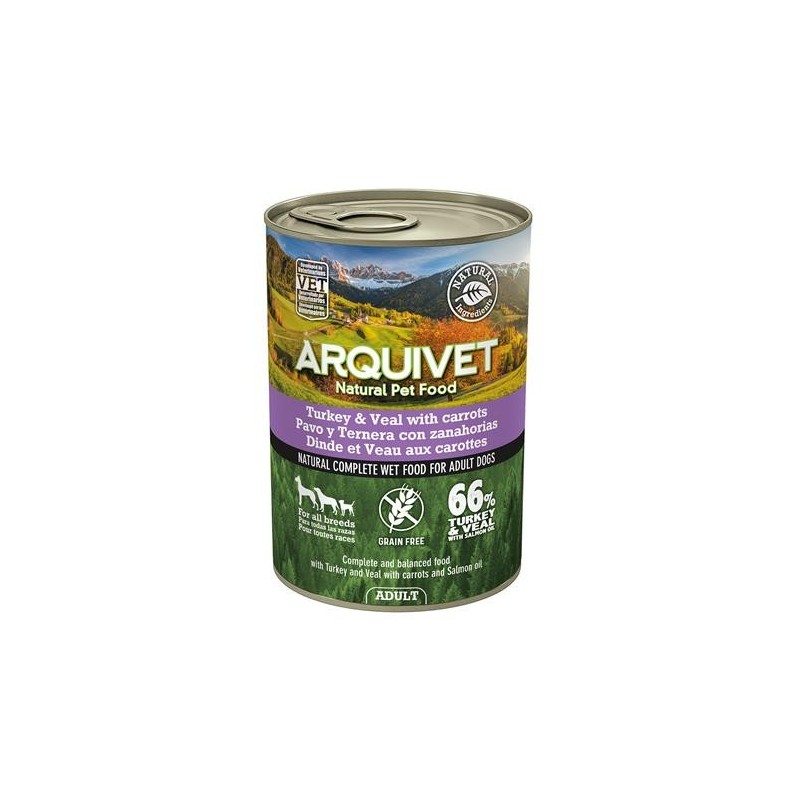 Alimentation humide Dinde et Veau aux carottes