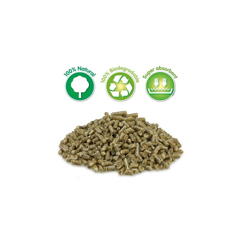 Pellets de fibre végétale, litière en sac de 10 litres