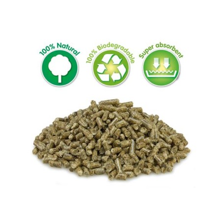Pellets de fibre végétale, litière en sac de 10 litres