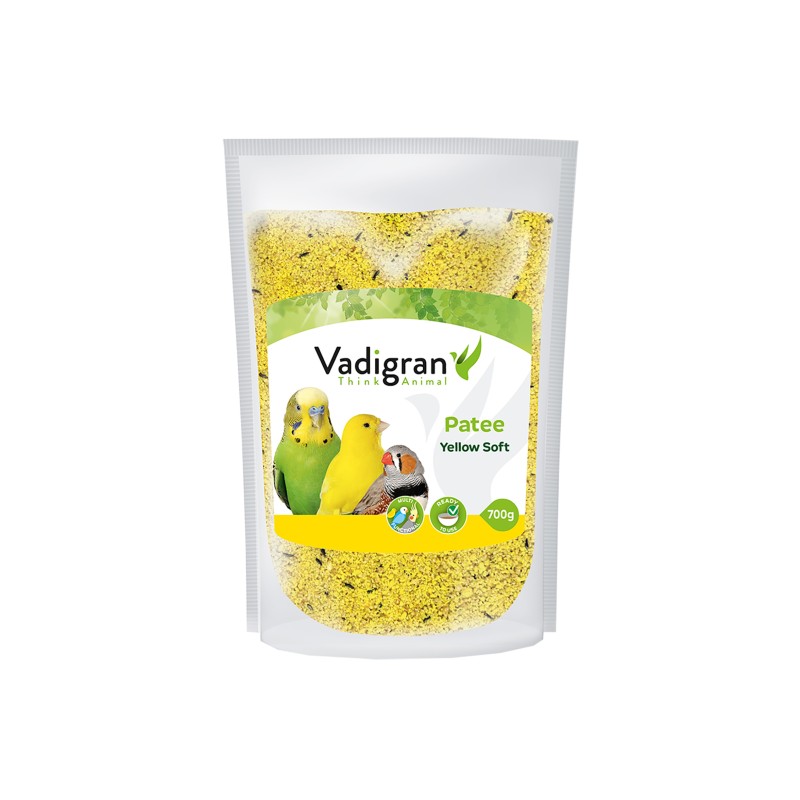 Pâtée soft jaune pour oiseaux, sachet de 700g