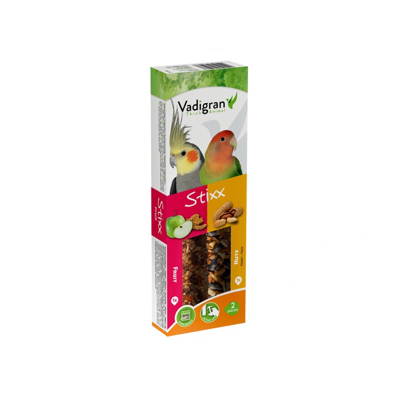 Stixx fruits et noix, bâtonnets pour grande perruche
