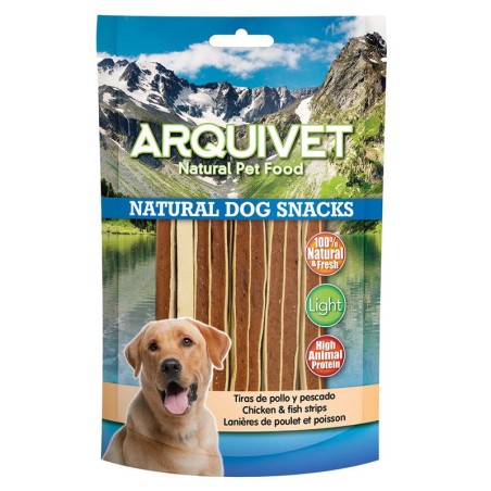 Lanières de poulet et de poisson, 100g, friandise pour chien