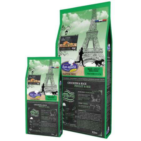 Croquettes "Bon Appetit" Chien Adulte Maxi poulet et riz. Sac de 12kg.