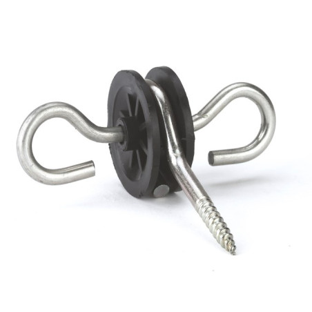 Isolateur de porte noir Kerbl, sachet de 10 pièces