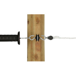 Isolateur de porte noir Kerbl, sachet de 10 pièces