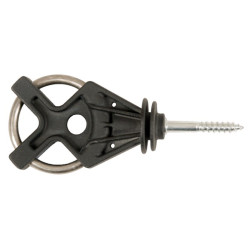 Isolateur de porte X3 zingué noir. Sachet de 10 pièces