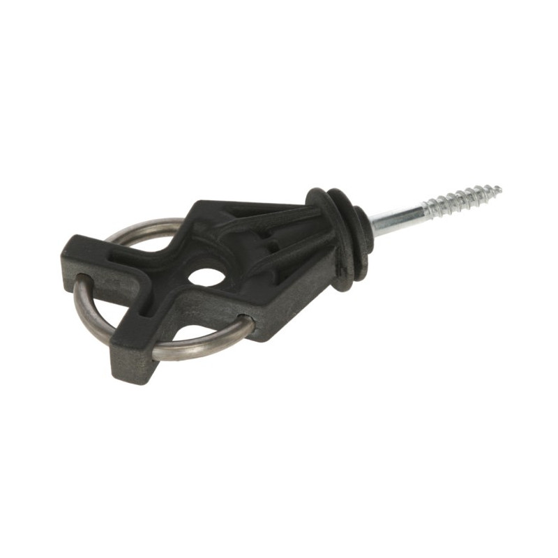 Isolateur de porte X3 zingué noir. Sachet de 10 pièces