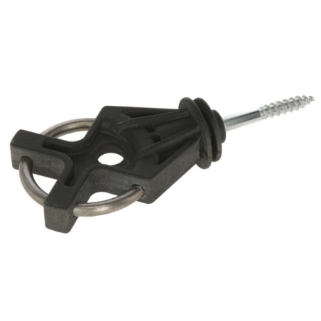 Isolateur de porte X3 zingué noir. Sachet de 10 pièces
