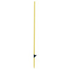 Piquets fibre de verre rond jaune, 160cm,12mm, bêche, Lot de 10