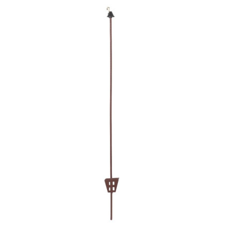 Piquet en acier ressort oval marron, 106cm
