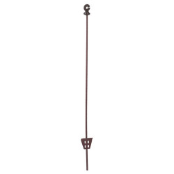 Piquet en acier ressort oval marron, 106cm