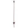 Piquet en acier ressort oval marron, 106cm