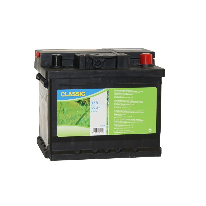 Batterie pour clôture 12V 55AH Prête à l'emploi