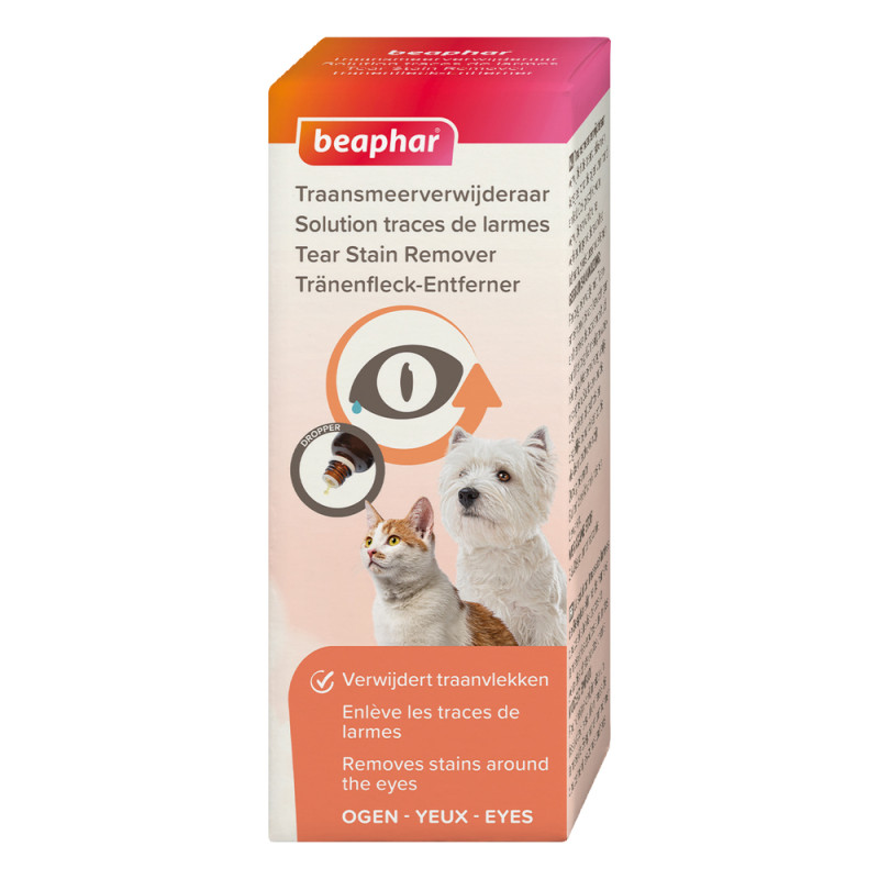 Solution contre les traces de larmes, chiens et chats