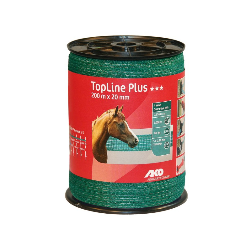 Ruban TopLine Plus vert en bobine de 200m