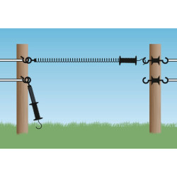 Kit barrière à ressort pour clôture électrifiée