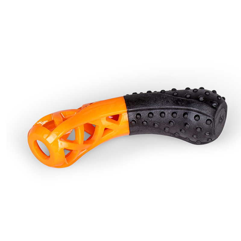Jouet pour chien TPR orange fun haltère 18cm