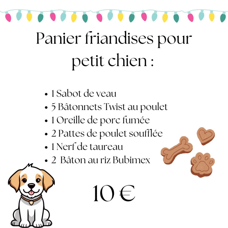 Panier friandises naturelles petits chiens