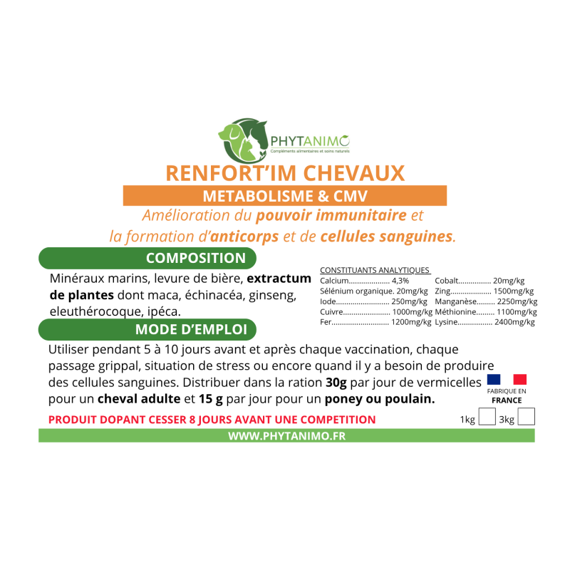 Phytanimo Renfort'im Chevaux