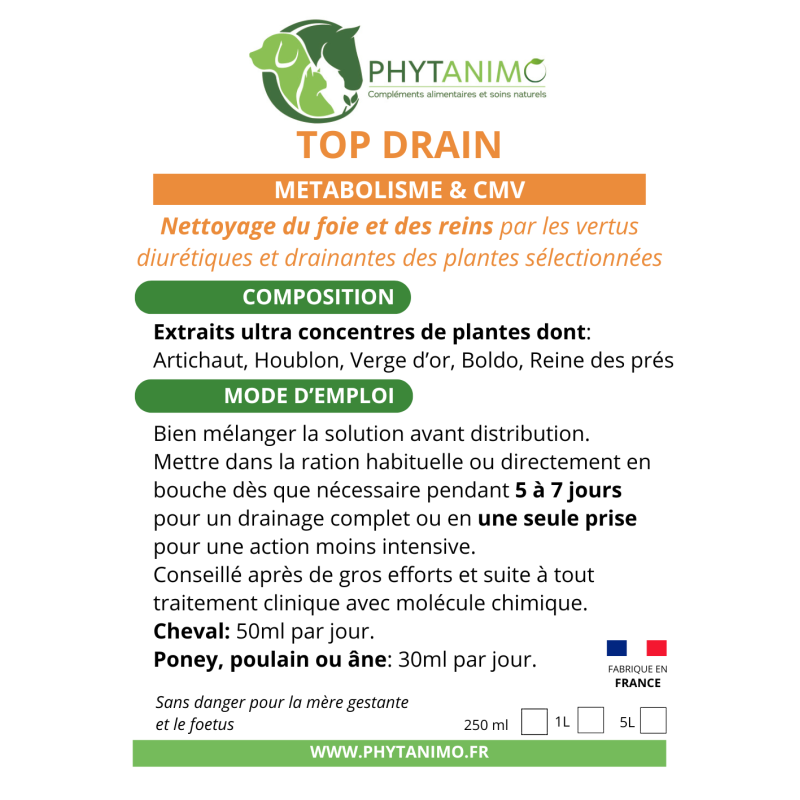 Phytanimo Top Drain, drainage foie et reins